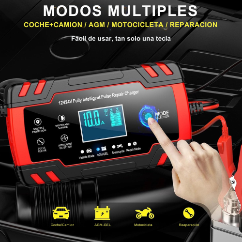 ¡Nunca más una batería muerta! Cargador reparador de baterías RECARGAPLUS¡