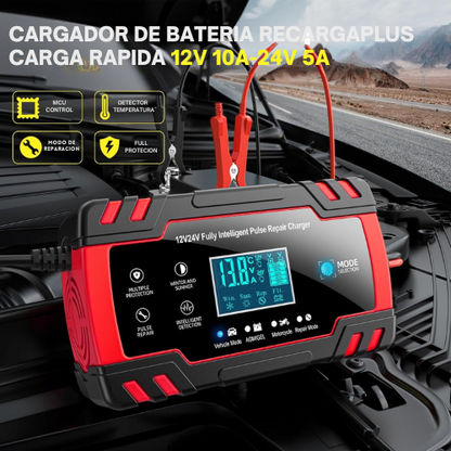 ¡Nunca más una batería muerta! Cargador reparador de baterías RECARGAPLUS¡